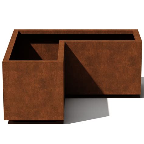 corten steel boxes|corten steel long box planter.